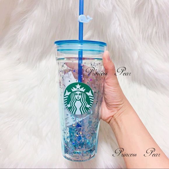 Starbucks Korea Glitter Whale Glass Tumbler - Picture 3 of 13